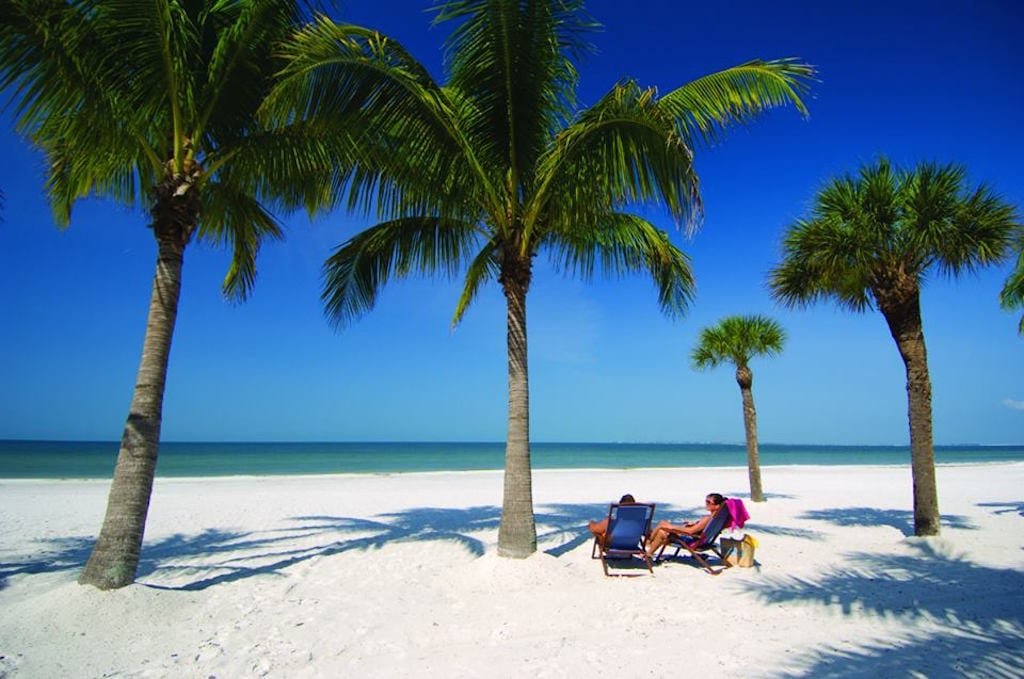 Relax at beach in Sanibel, Florida