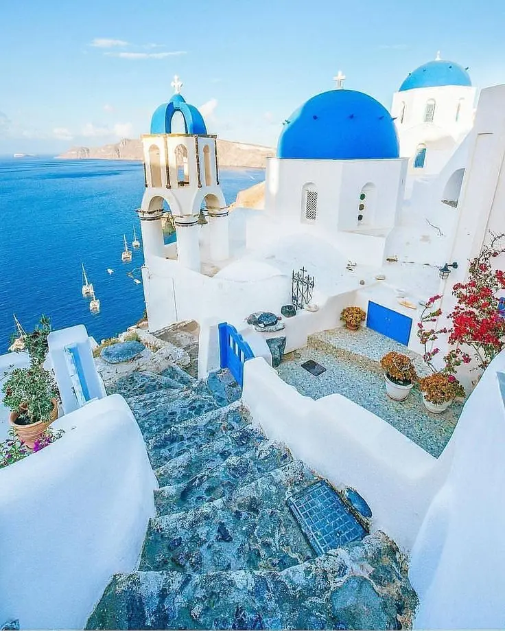 Santorini is located in the Sothern Aegean Sea