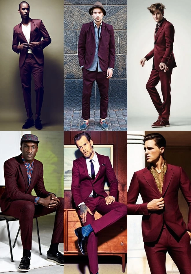 Weekend Getaway Style: Traveling Light with a Burgundy Men's Suit