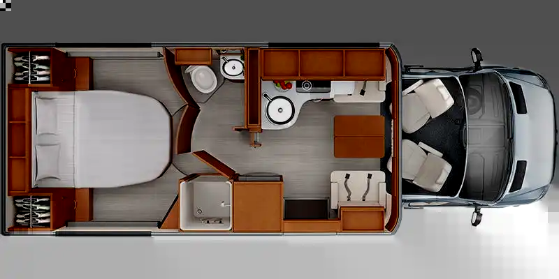 Floorplans in a Leisure Travel Van