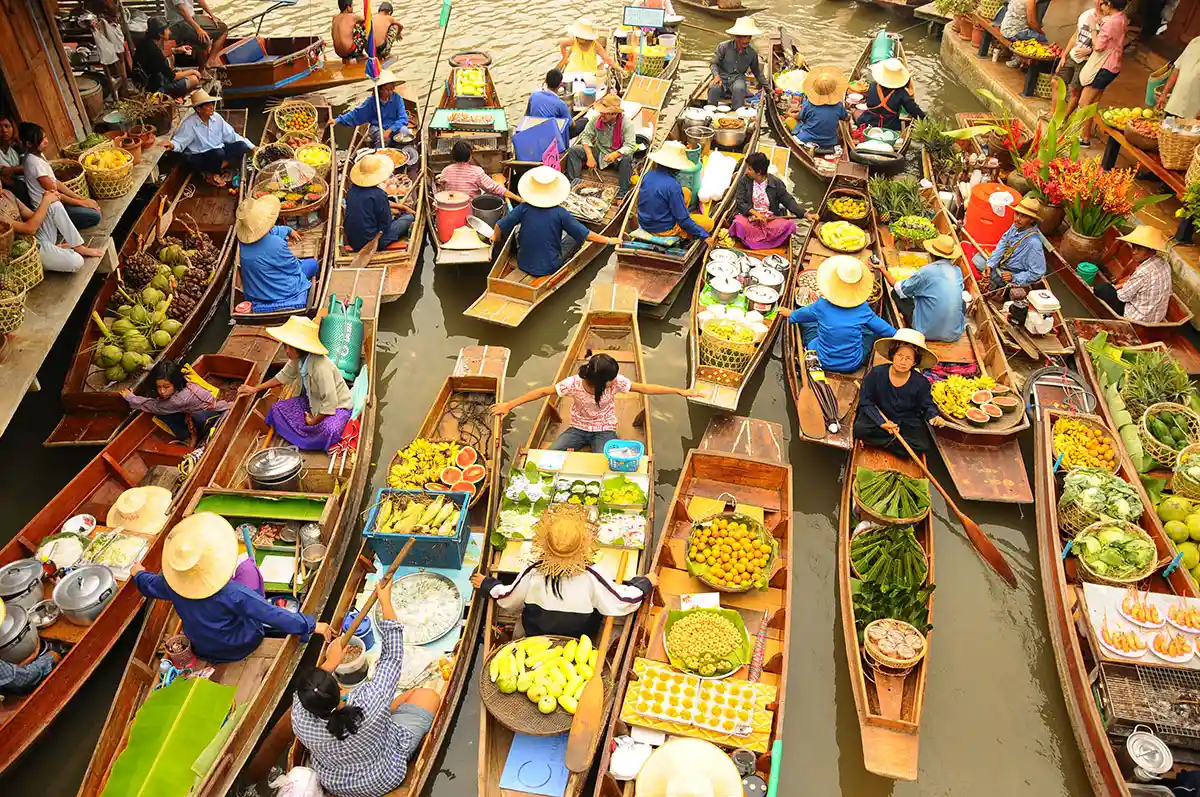 The Floating Markets in Bangkok