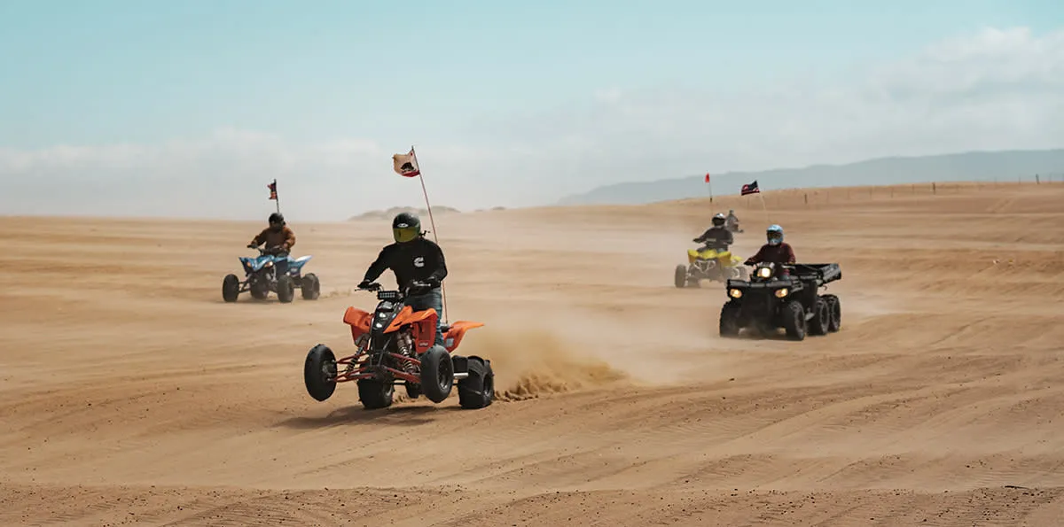 ATV rides over the dunes