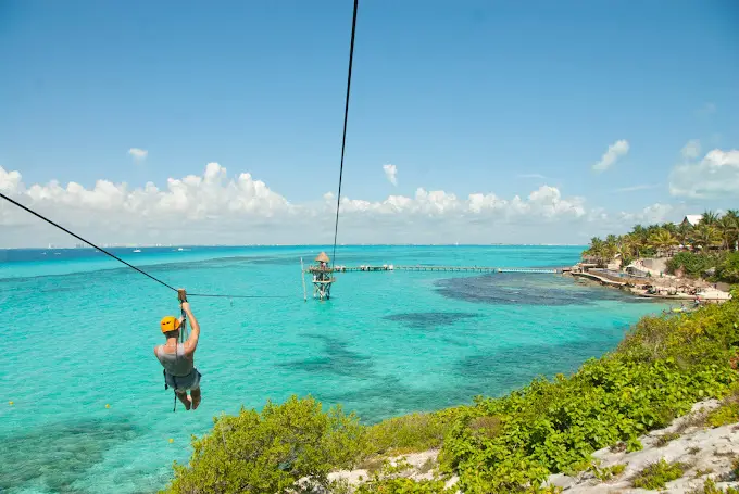 Zip Line Ride in Isla Mujeres