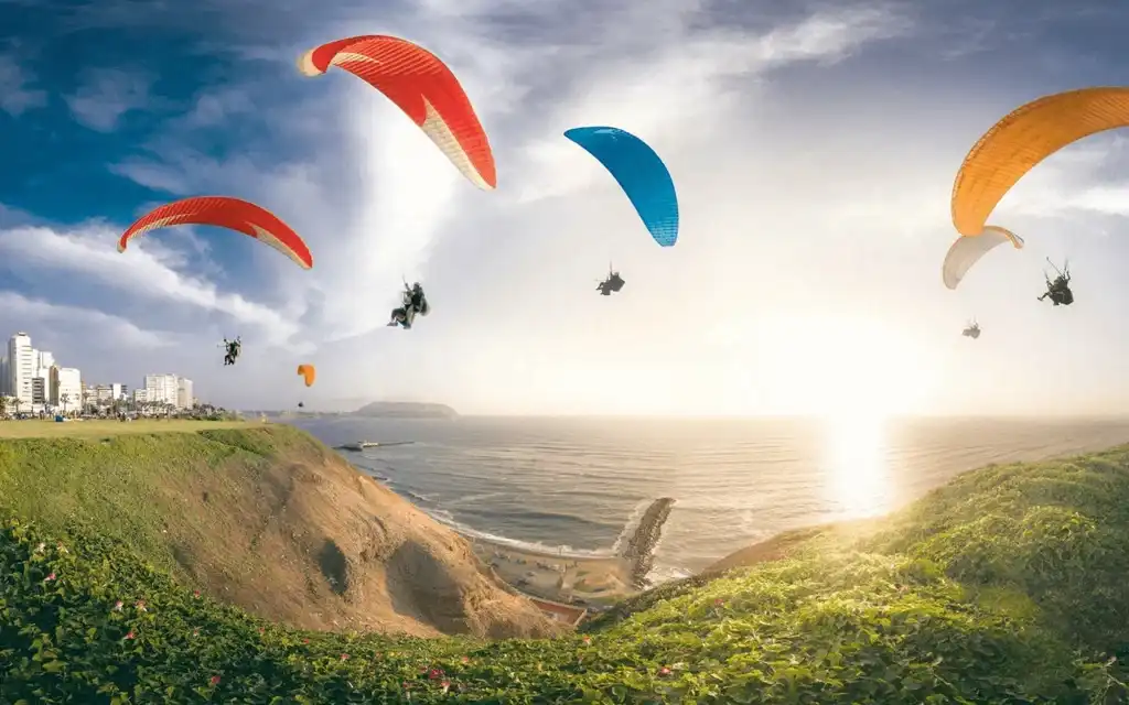 Paragliding Over Limas Coast 1