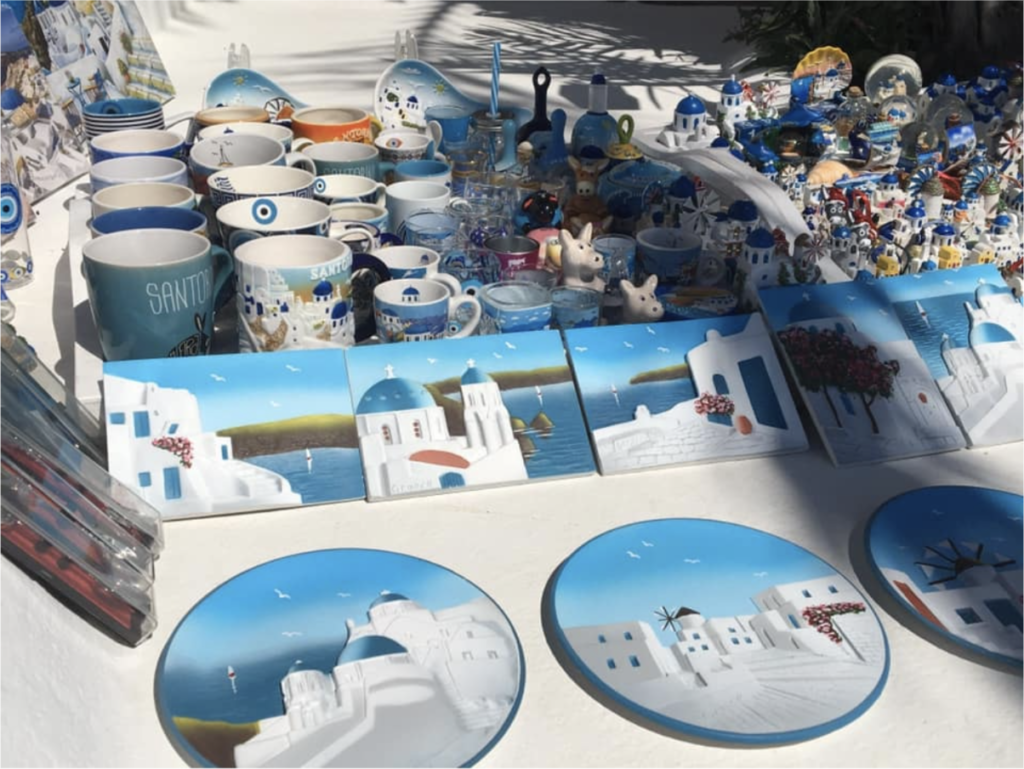 souvenir shopping in Oia