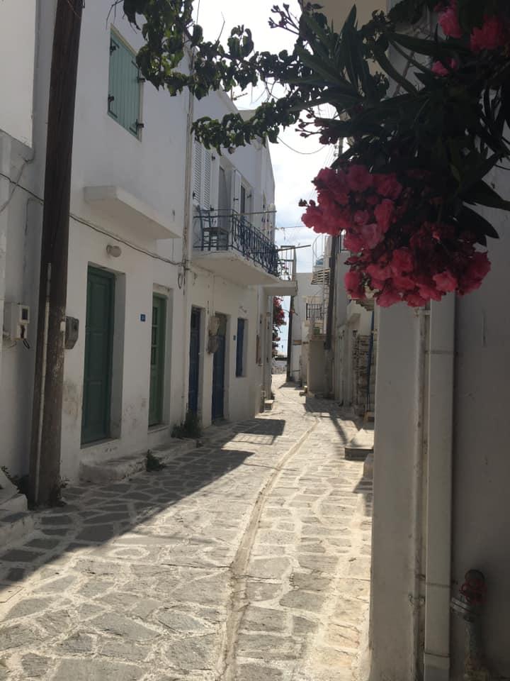 A sea view from the old town of Parikia Paros Greece