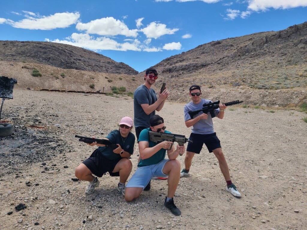 Gun Blast Vegas in Nevada Desert